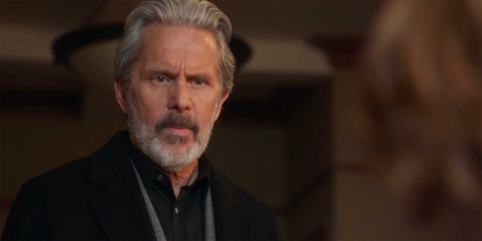 Alden Parker looking fiercly at Representative Shirley Ives in NCIS season 21