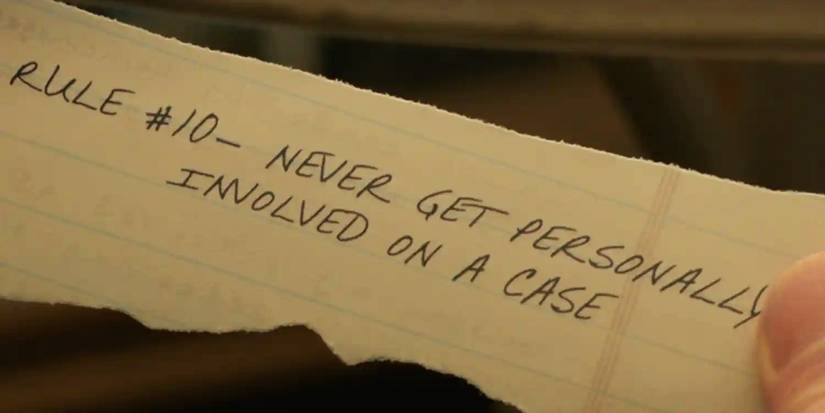 An image of Gibbs' rule 10 written on a scrap of paper