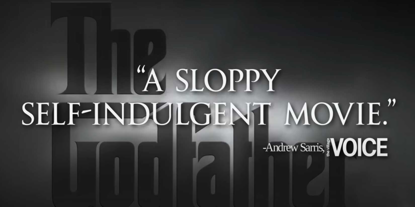 Andrew Sarris quote in the Megalopolis trailer