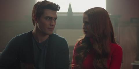 Cheryl Blossom (Madelaine Petsch) Invites Archie Andrews (KJ Apa) To The Blossom Family Maple Tree Tapping Ceremony In Riverdale, Season 1, Episode 9, 