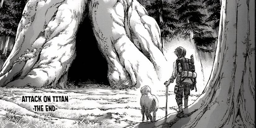 Boy and His Dog find the tree in the ending panel of the Attack on Titan manga