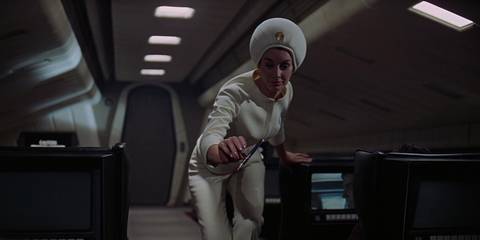 Attendant picks up pen in 2001 A Space Odyssey