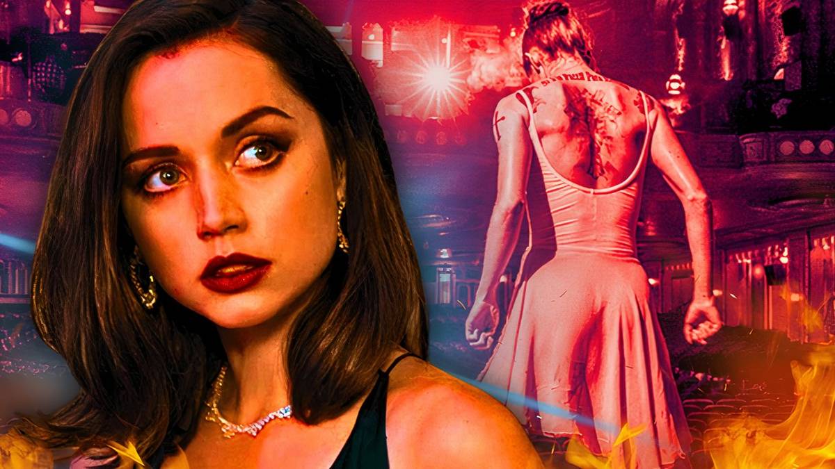 ana de armas red dress movie Campari's "Entering Red"