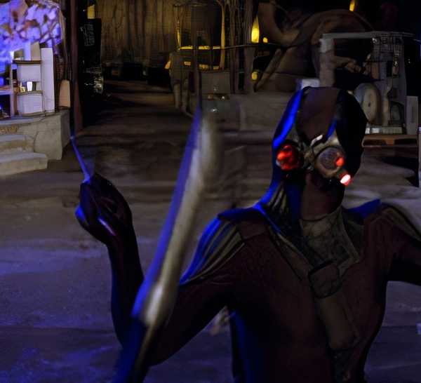 Blade fights a vampire ninja in Blade II scene