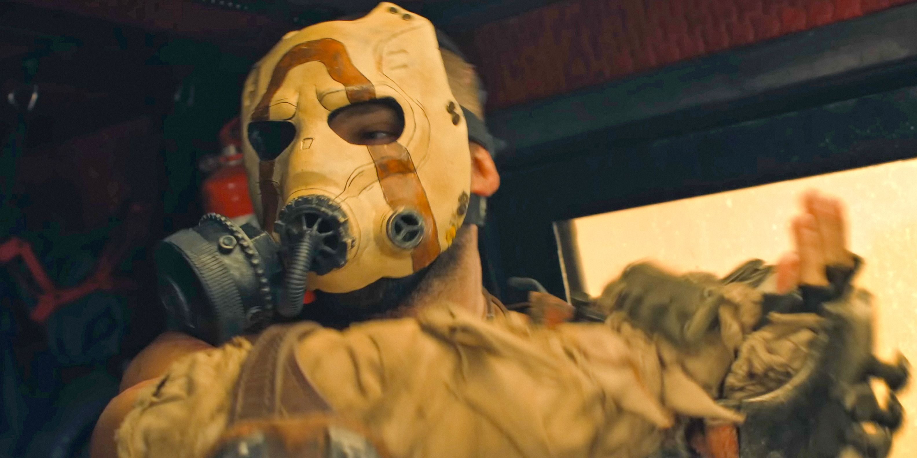 Florian Munteanu as Krieg Wearing His Mask in Borderlands 2024