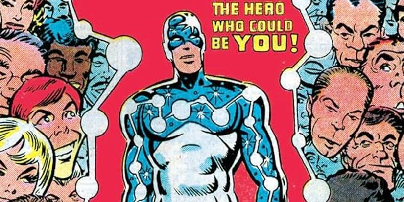 classic captain universe art with the caption 'the hero who could be you'-1