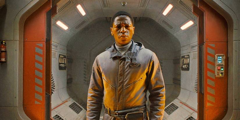 David Jonsson as Andy looking down the ship in Alien: Romulus
