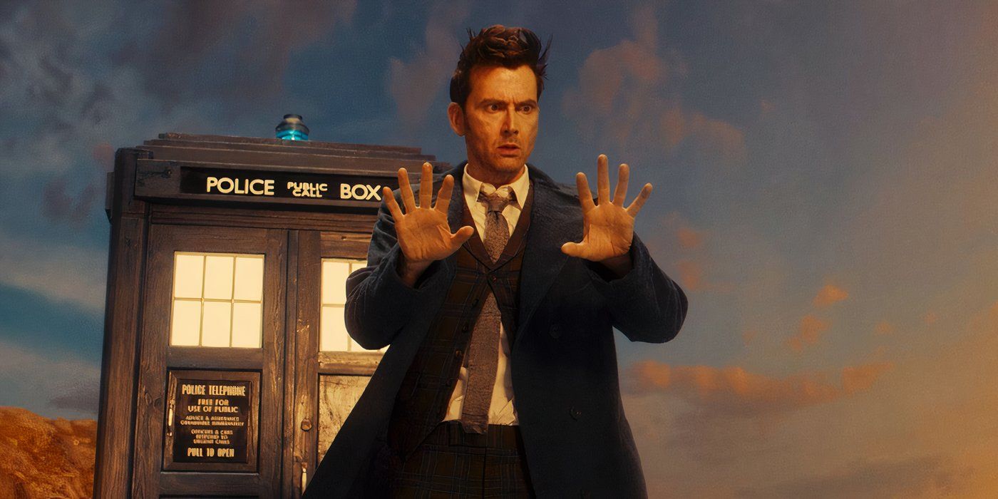 David Tennant as the 14th Doctor looking shocked after regenerating in Doctor Who.