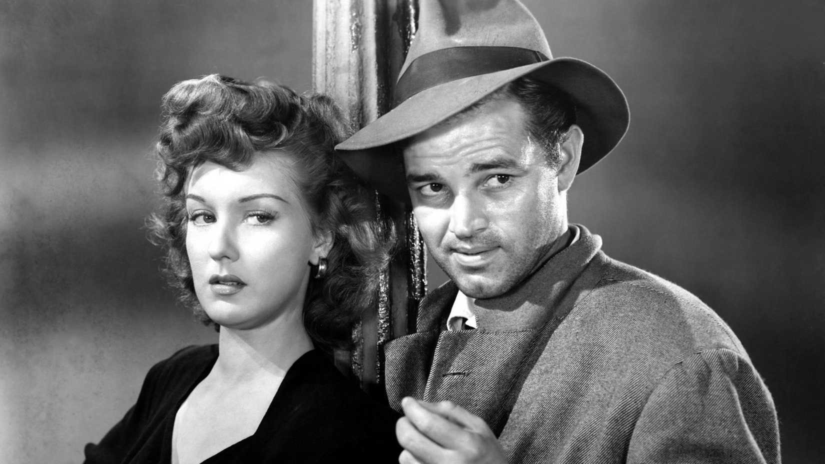Tom Neal as Al Roberts and Ann Savage as Vera in Detour (1945)