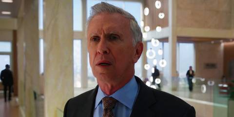 Holliway watching She-Hulk dance in She-Hulk Attorney at Law