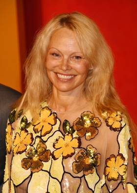 Headshot Of Pamela Anderson In The 2024 Vanity Fair Oscar Party 