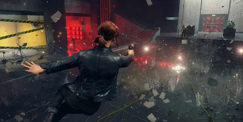 Jesse flying through the air in Control