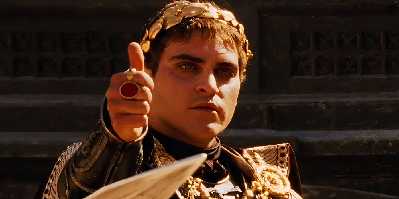 El movimiento de pulgar hacia abajo característico de Joaquin Phoenix en Gladiator es históricamente inexacto