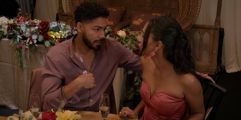 Jordan (Michael Evans Behling) e Layla (Greta Onieogou) conversando sobre bolo em All American