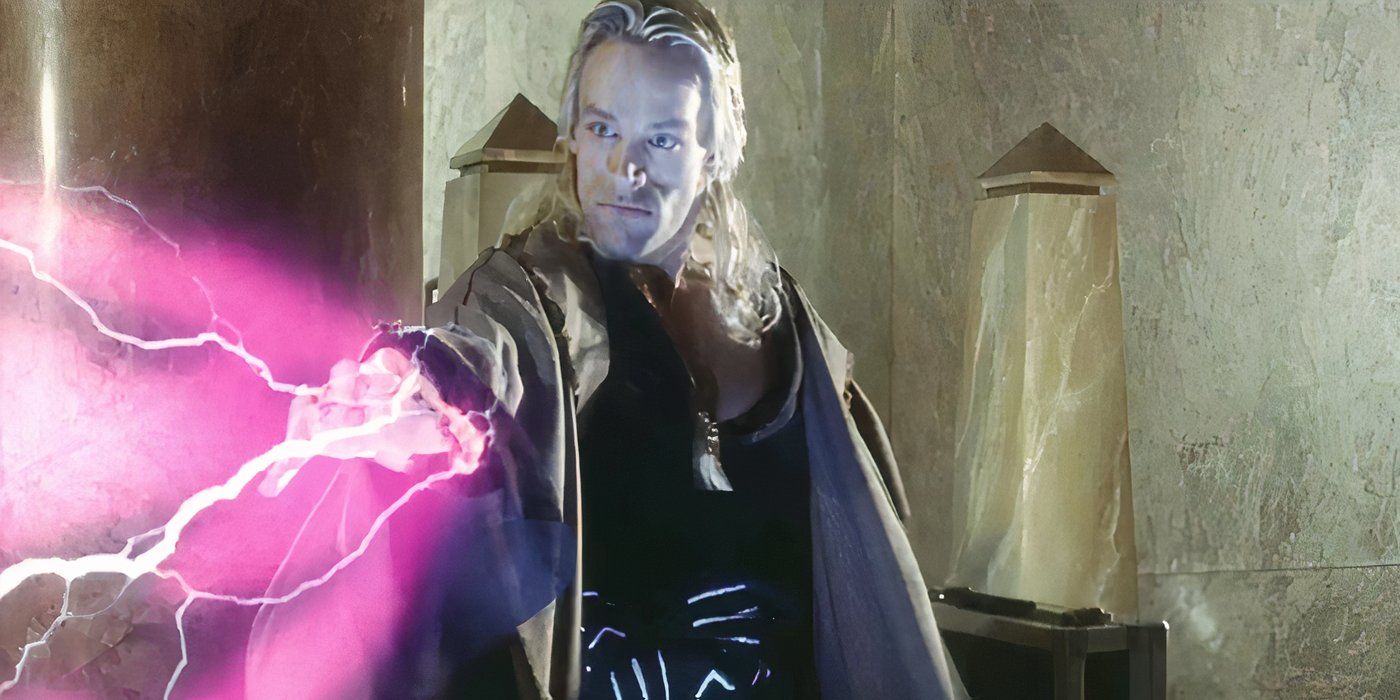 Kabal using a pink lightning spell in Doctor Mordrid