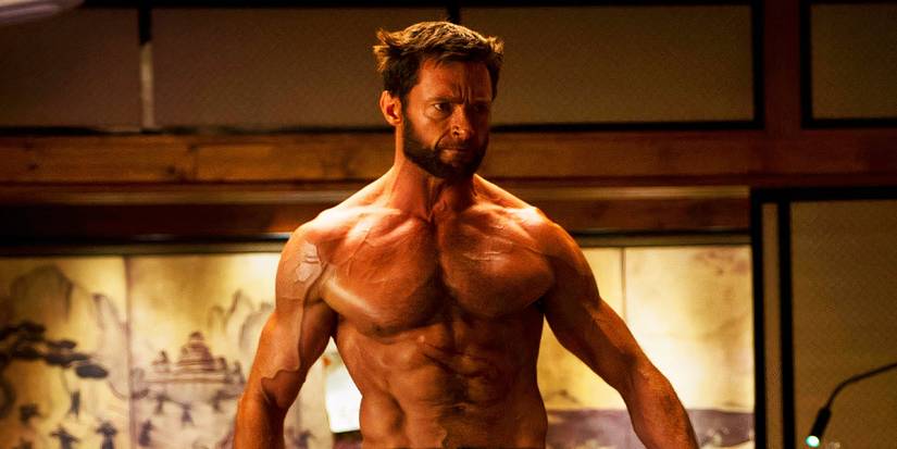Logan shirtless in The Wolverine