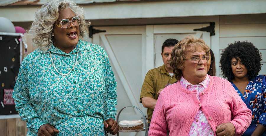 Madea laughing in A Madea Homecoming,