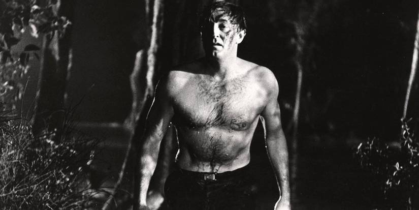 Max Cady ferido na natureza em Cape Fear (1962)