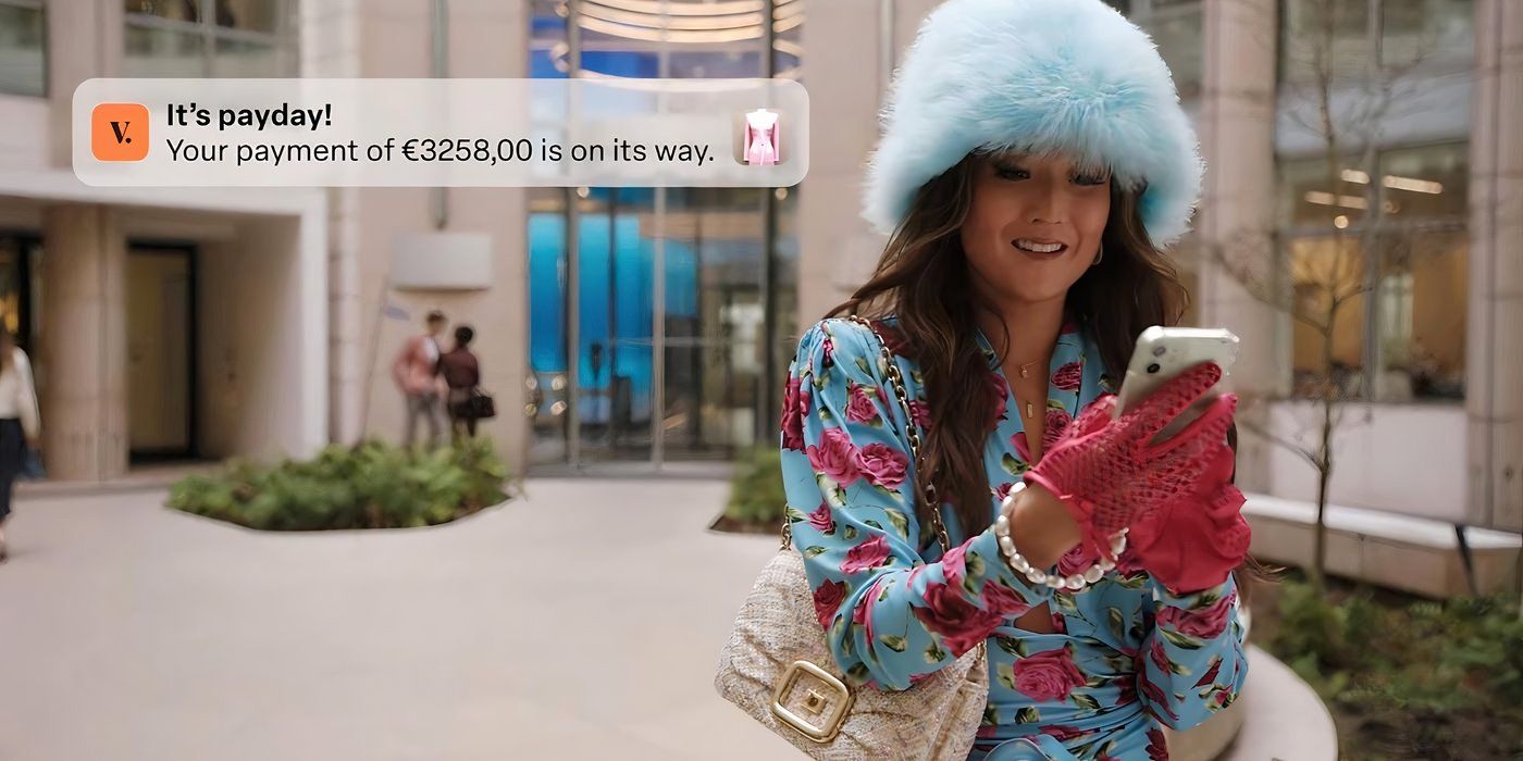 Mindy Chen (Ashley Park) gets paid after selling the couture outfit in Emily in Paris season 4