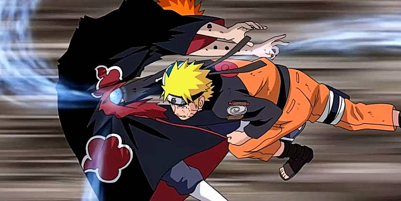 Naruto takes out one of the bodies of Pain