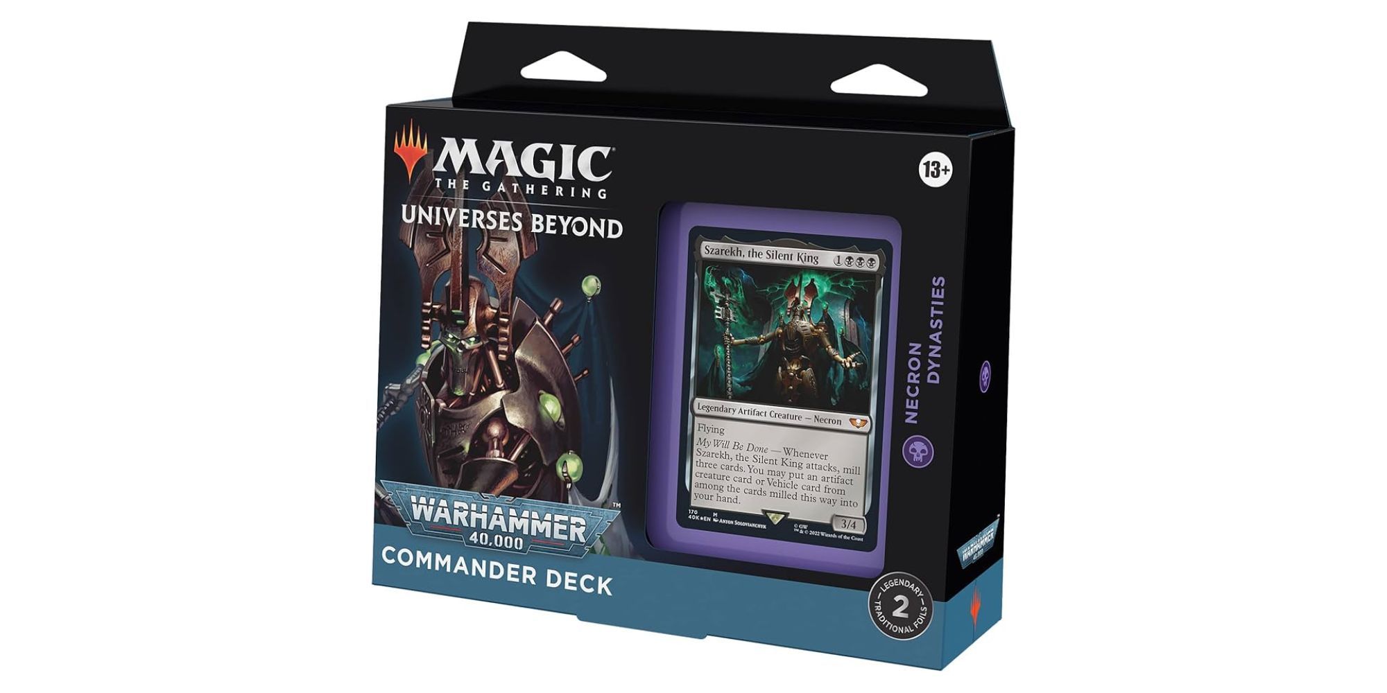 necron commander deck mtg Magic: The Gathering: Warhammer 40k Commander Deck: Sleeves Necron (100CT)