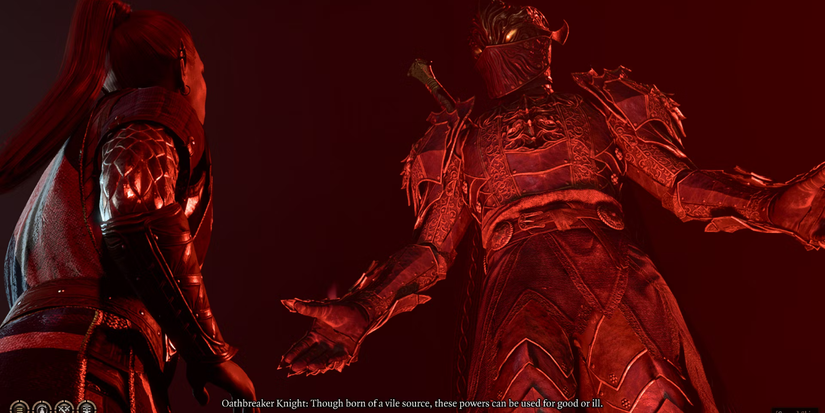 Player being confronted by the Oathbreaker Knight for breaking their oath in Baldur's Gate 3.