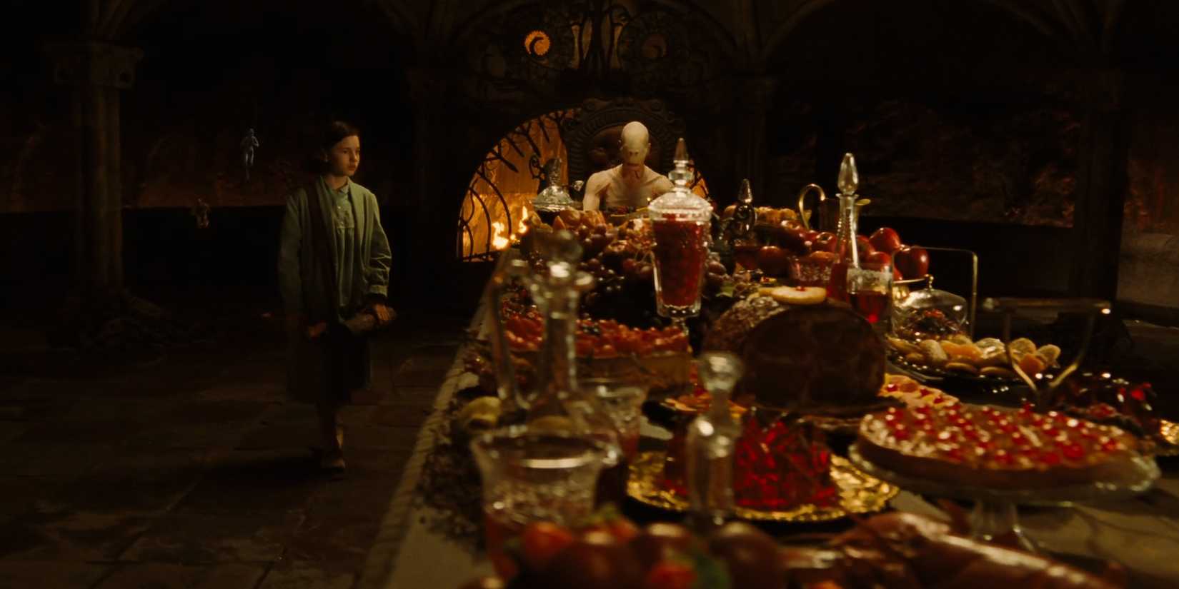 Ofelia walking around feast table in Pan's Labyrinth
