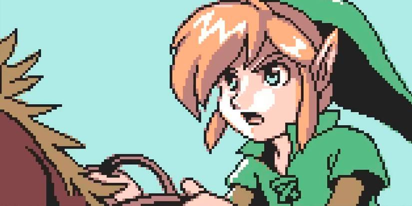 A surprised Link while riding his horse