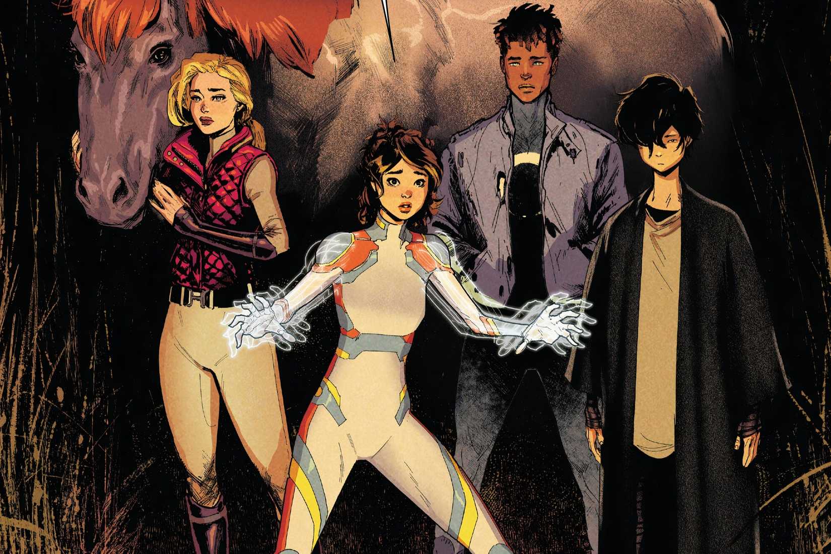 Calico, Jitter, Ransom, and Deathdream beg for the X-Men's help.