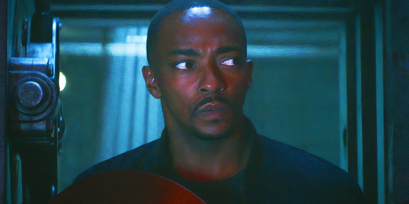 Sam Wilson in a dark room in Captain America Brave New World