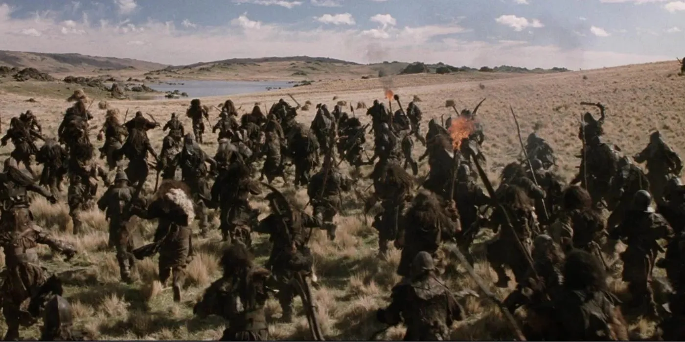 The Dunlendings raiding Rohan in The Lord of the Rings: The Two Towers.