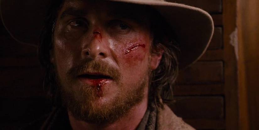 Christian Bale as Dan Evans in 3:10 to Yuma