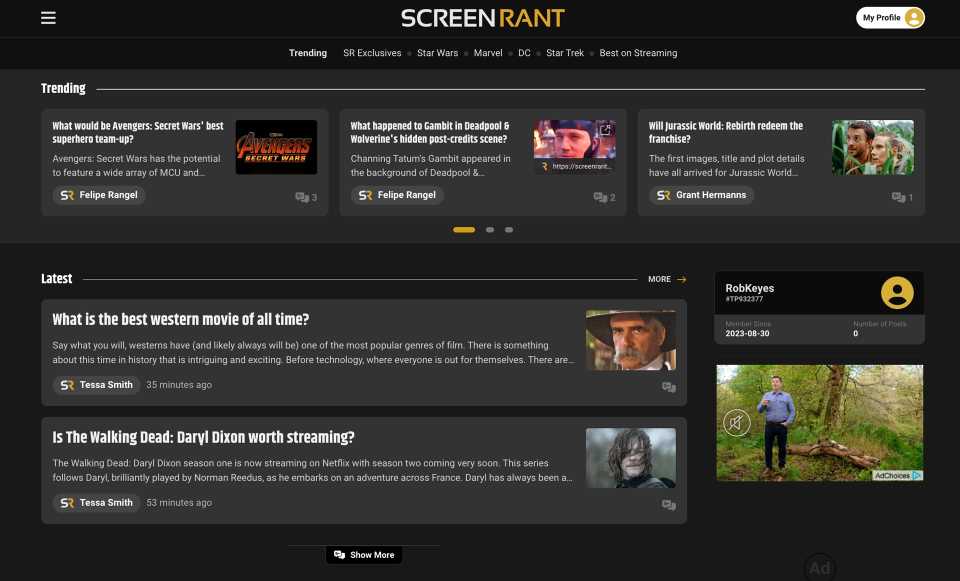 ScreenRant Update: Introducing Threads, User Reviews, Follow Feature ...