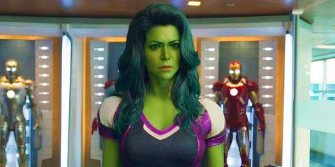 She-Hulk speaking to a Marvel employee in She-Hulk Attorney at Law