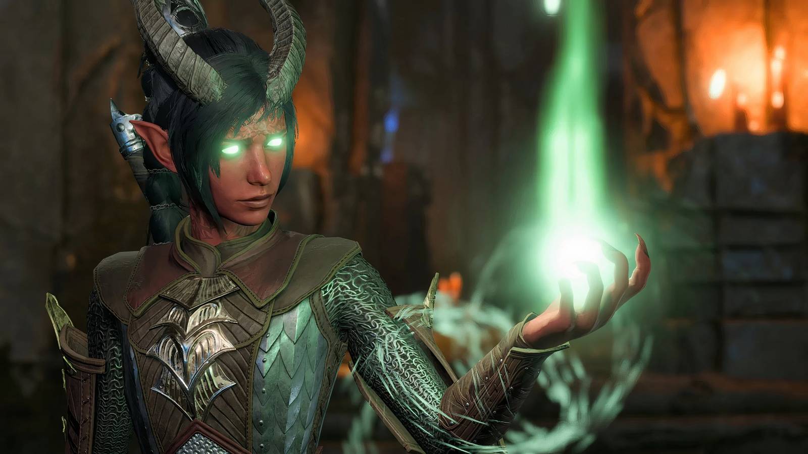 Speak With Dead Spell Being Casted as green energy by female charactert in Baldurs Gate 3