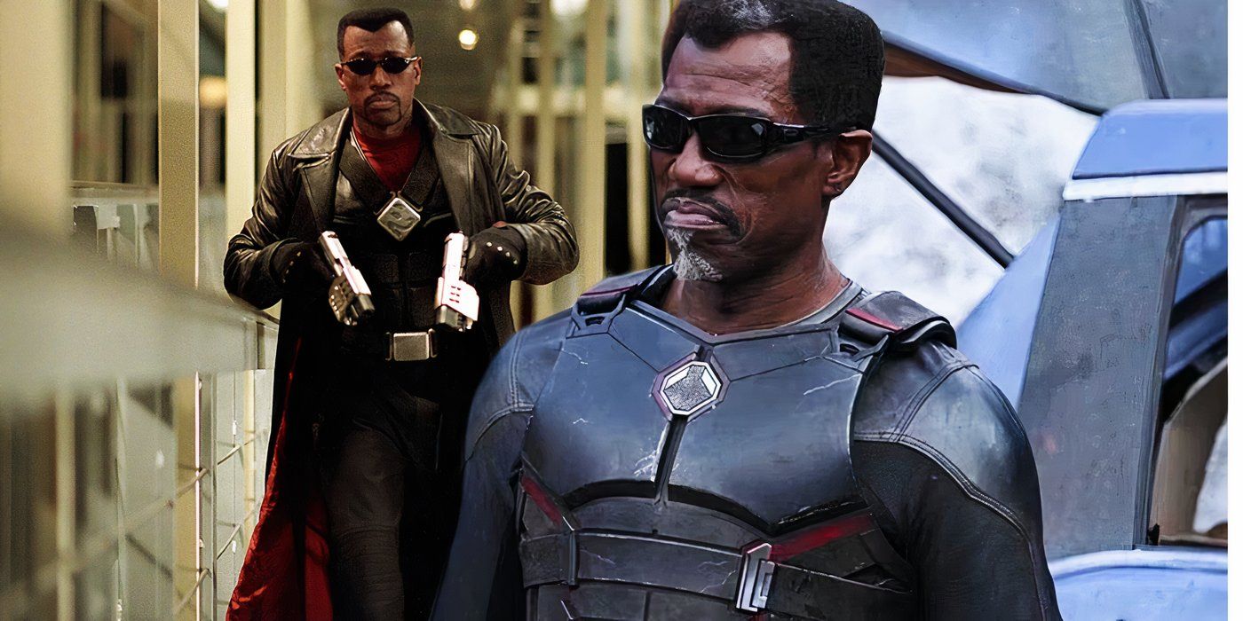Split image of Blade in Blade Trinity and in Deadpool & Wolverine