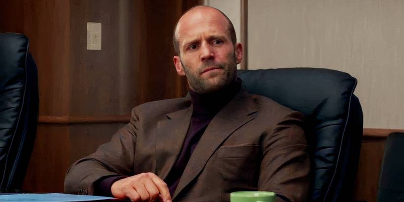 Jason Statham's Ford sitting in a chair in Spy.