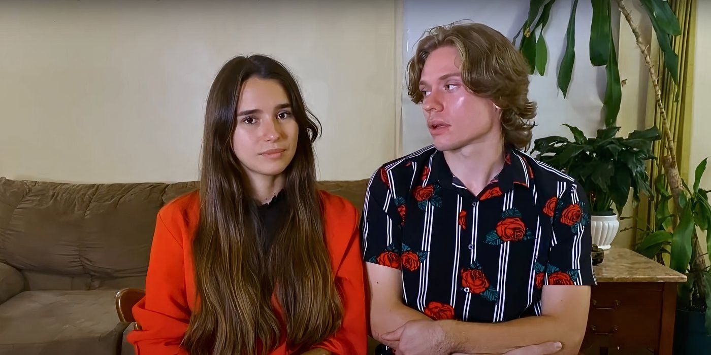 Steven Frend Olga Koshimbetova from 90 Day Fiancé sitting together during a confessional