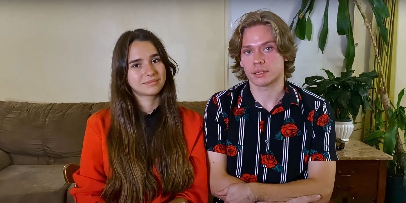 Steven Frend Olga Koshimbetova from 90 Day Fiancé sitting together during a confessional