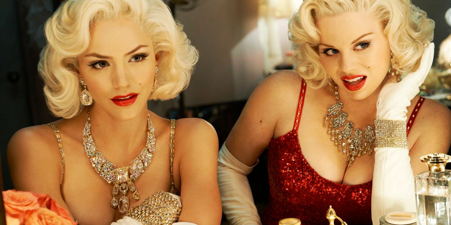 The main actresses of Smash in Marilyn Monroe costume