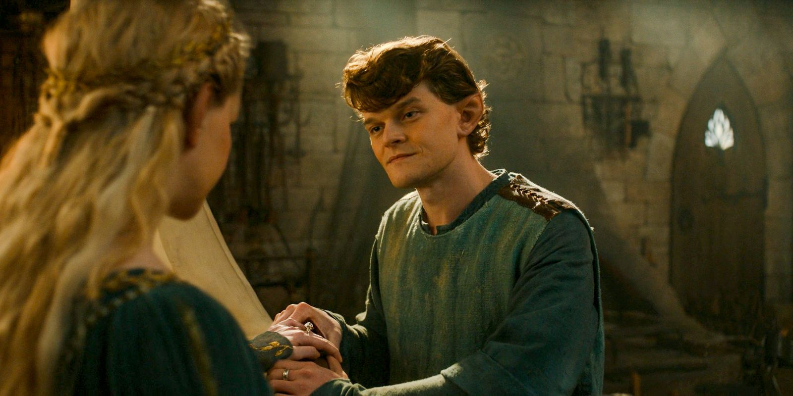 Galadriel asks Elrond (Robert Aramayo) to go with her to Eregion in The Lord of the Rings: The Rings of Power Season 2 Episode 2