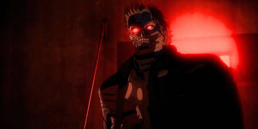 O Exterminador em um local escuro em Exterminador: Destino Sombrio