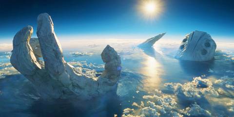 Tiamut in the ocean in Eternals