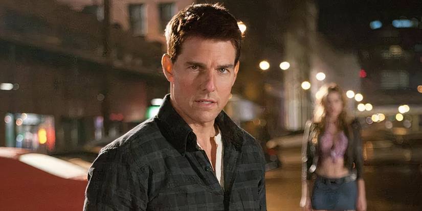Tom Cruise as Jack Reacher looking upset