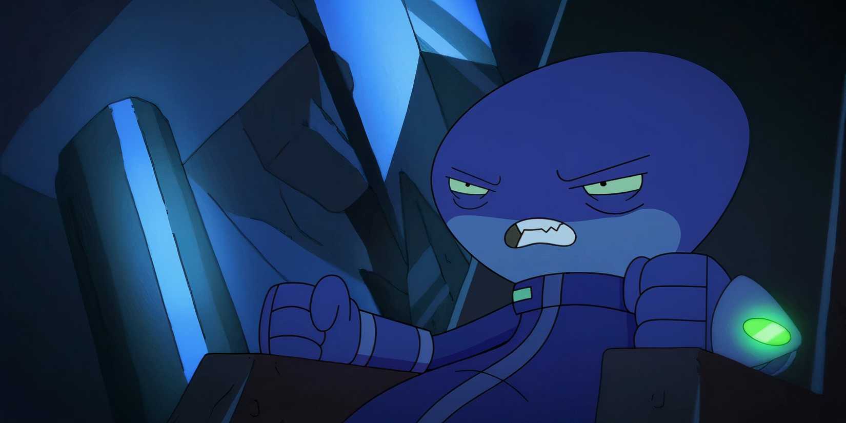 An animated alien named Jack The Lord Commander looking angry and balling his fists up in Final Space.