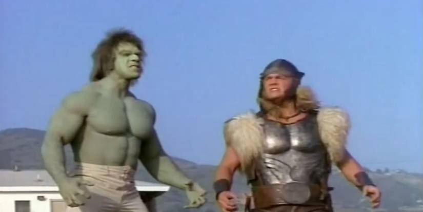 The Incredible Hulk Returns Bill Bixby as David Banner and  Eric Allan Kramer as Thor