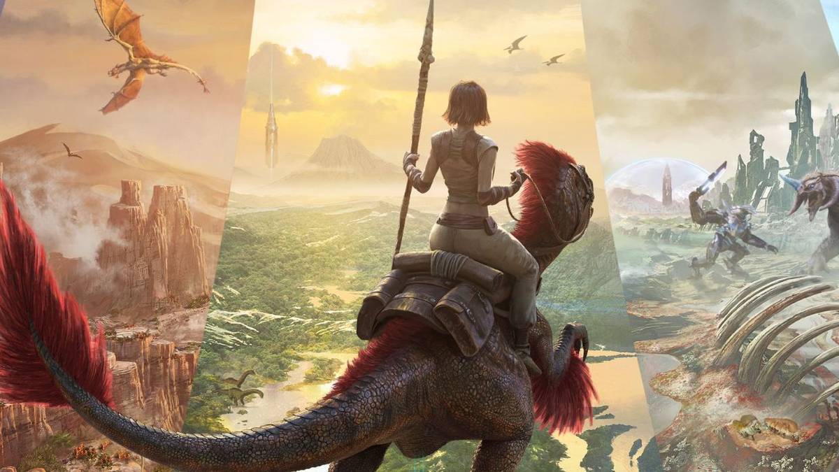 Ark Character Riding Raptor Ark: Survival Ascended Gets 400 New Dinos Thanks To Huge DLC-Sized Mod