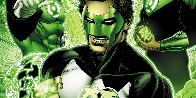 Ilustração do Lanterna Verde Kyle Rayner em ação