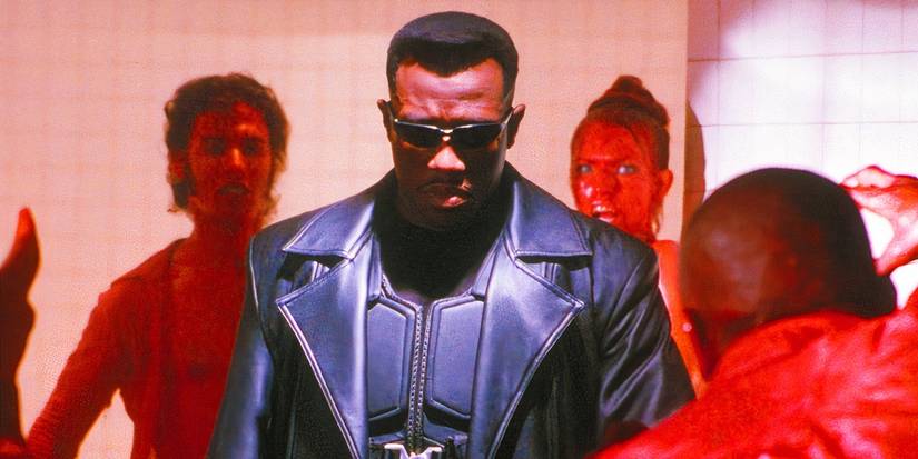 Wesley Snipes' Blade in 1998 with people freaking out behind him