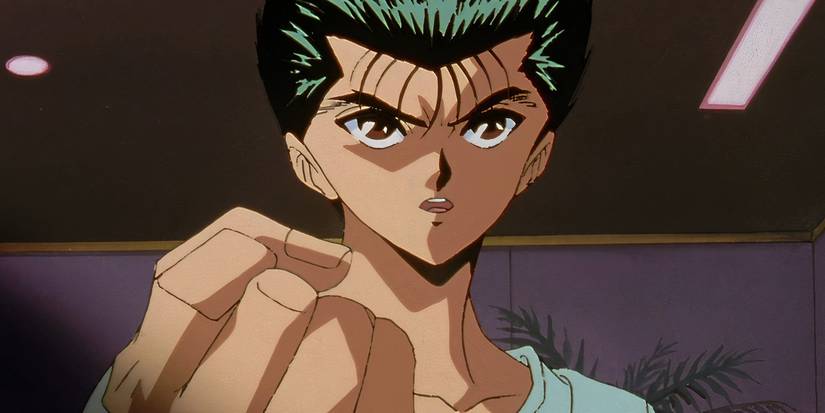 Yu Yu Hakusho Episode 72 Yusuke clenches his fist